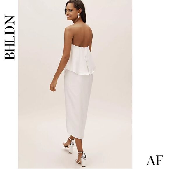 BHLDN KELLI MIDI DRESS IN WHITE NEW SIZE 12 - Picture 5 of 8
